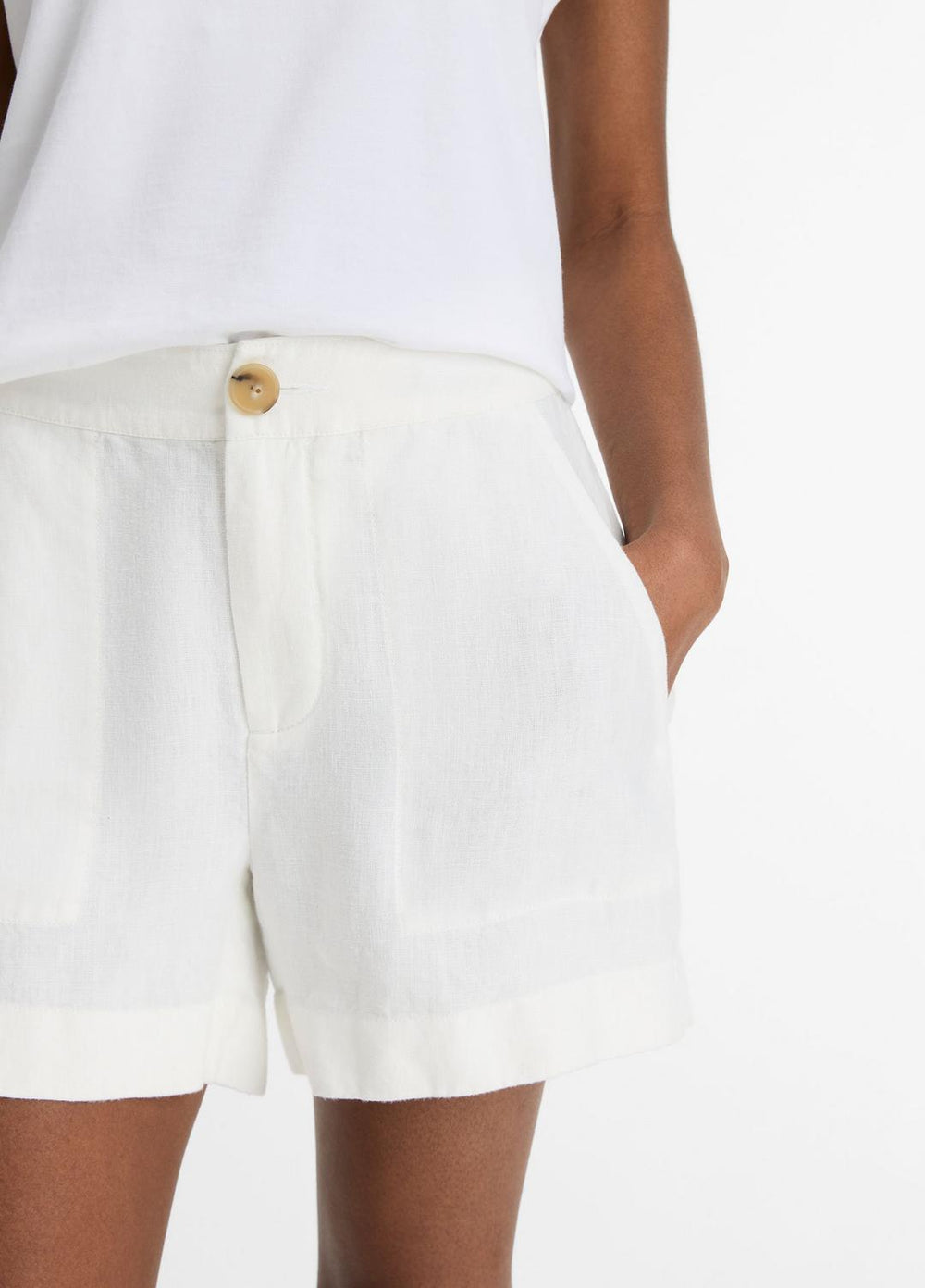 Hemp Short in Shorts - OFF WHITE