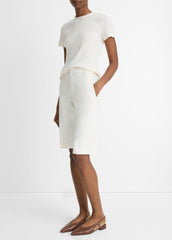 Italian Stretch-Cotton Chino Short in Shorts - OFF WHITE