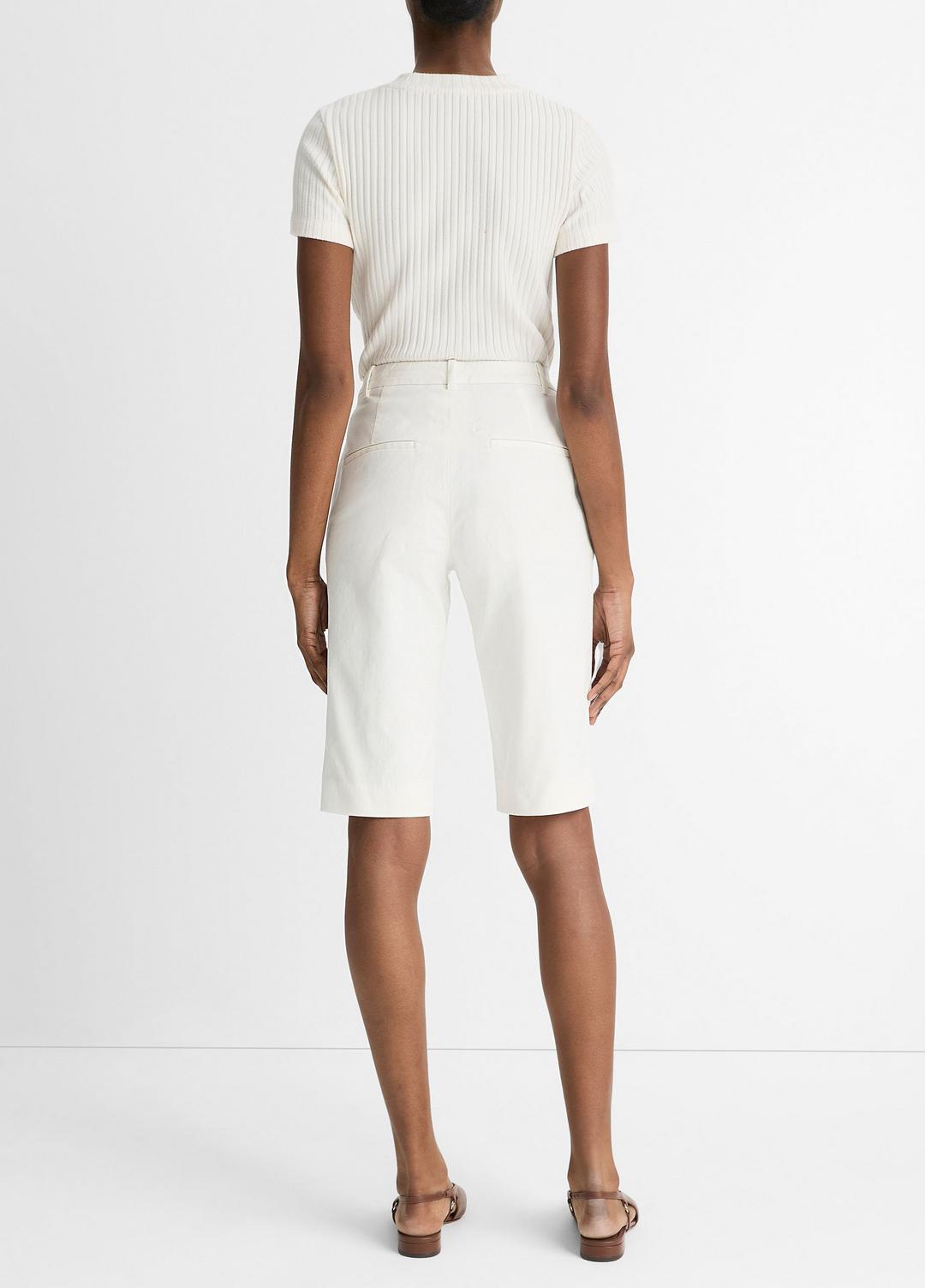Italian Stretch-Cotton Chino Short in Shorts - OFF WHITE