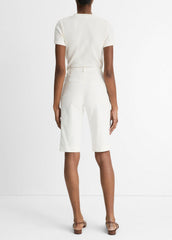 Italian Stretch-Cotton Chino Short in Shorts - OFF WHITE