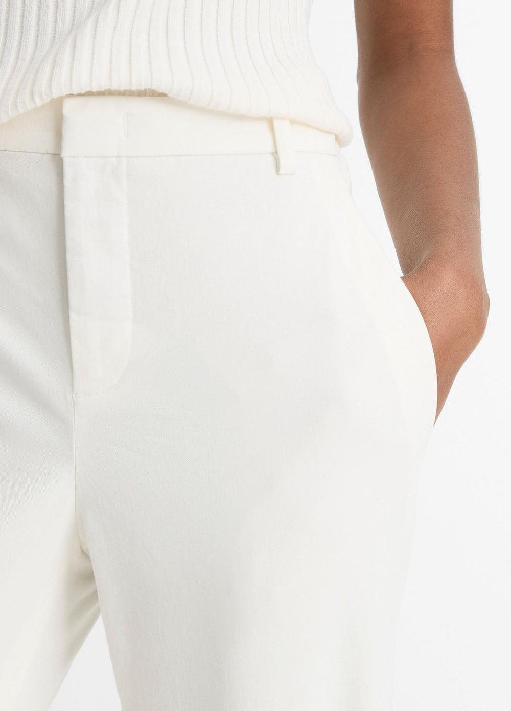 Italian Stretch-Cotton Chino Short in Shorts - OFF WHITE