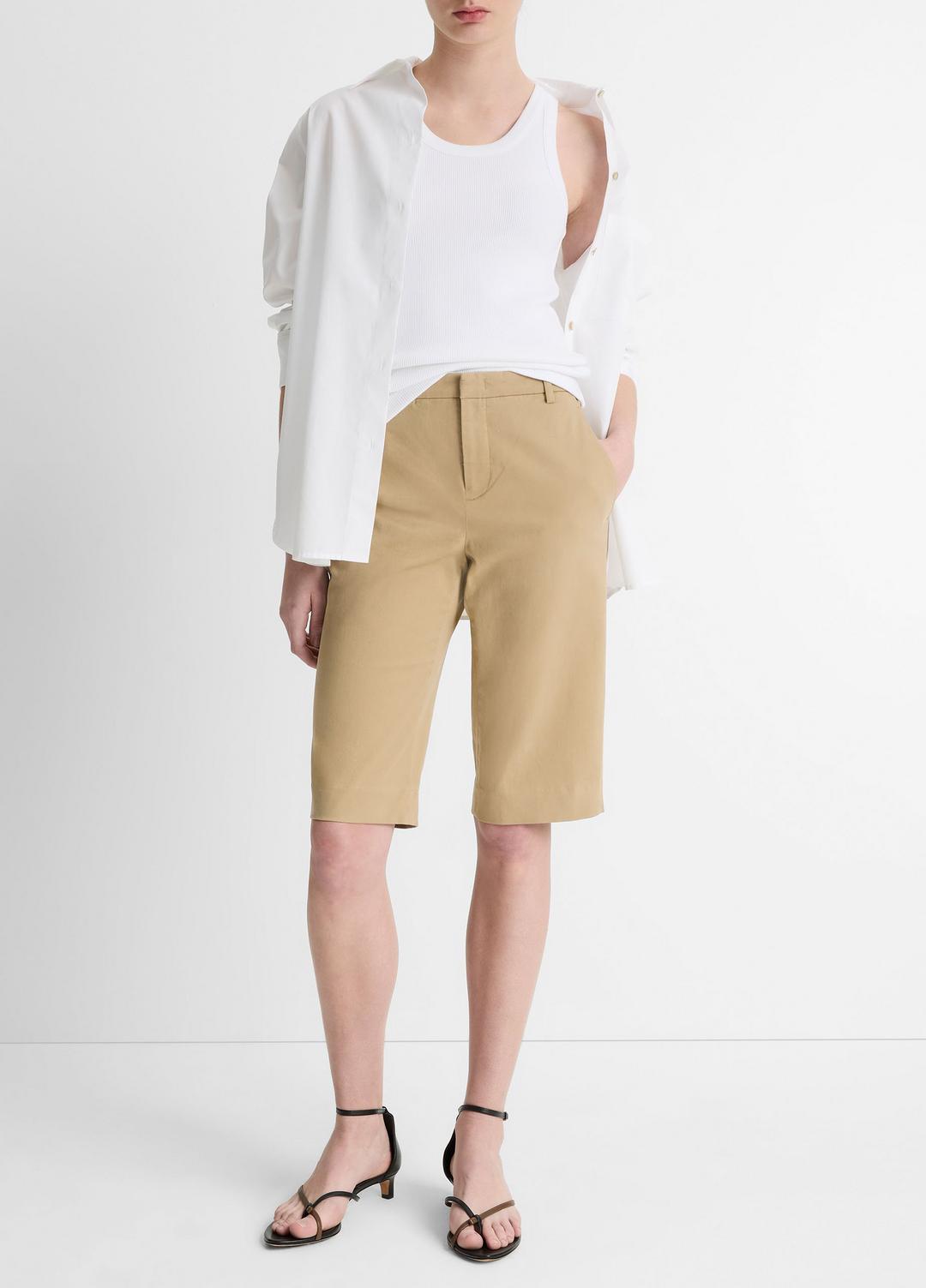 Italian Stretch-Cotton Chino Short in Shorts - DESERT