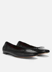 Darla Leather Ballet Flat in Loafers & Flats - BLACK