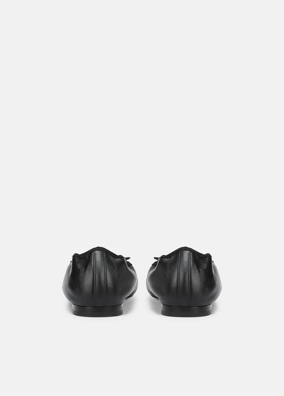 Darla Leather Ballet Flat in Loafers & Flats - BLACK