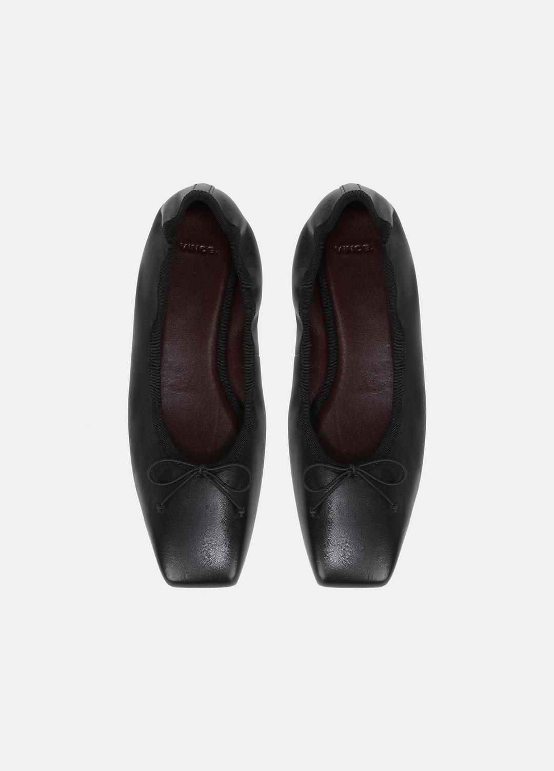 Darla Leather Ballet Flat in Loafers & Flats - BLACK