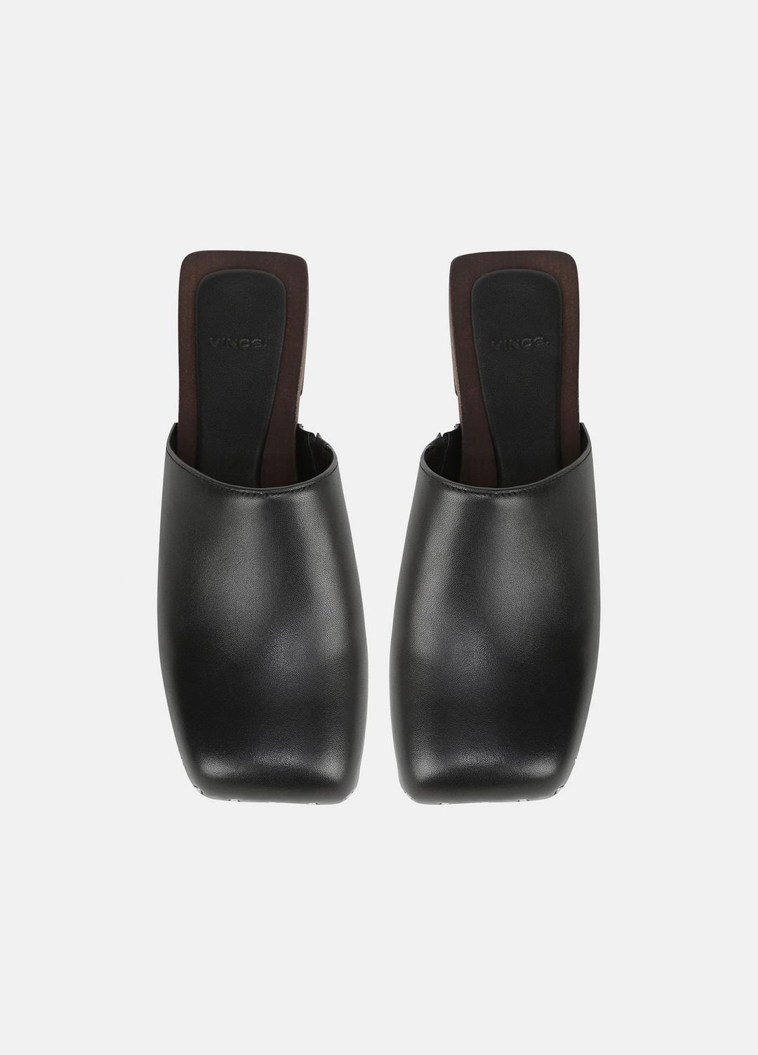Margarita Leather Clog in Loafers & Flats - BLACK