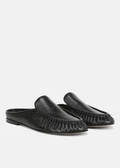Tevin Leather Mule in Loafers & Flats - BLACK
