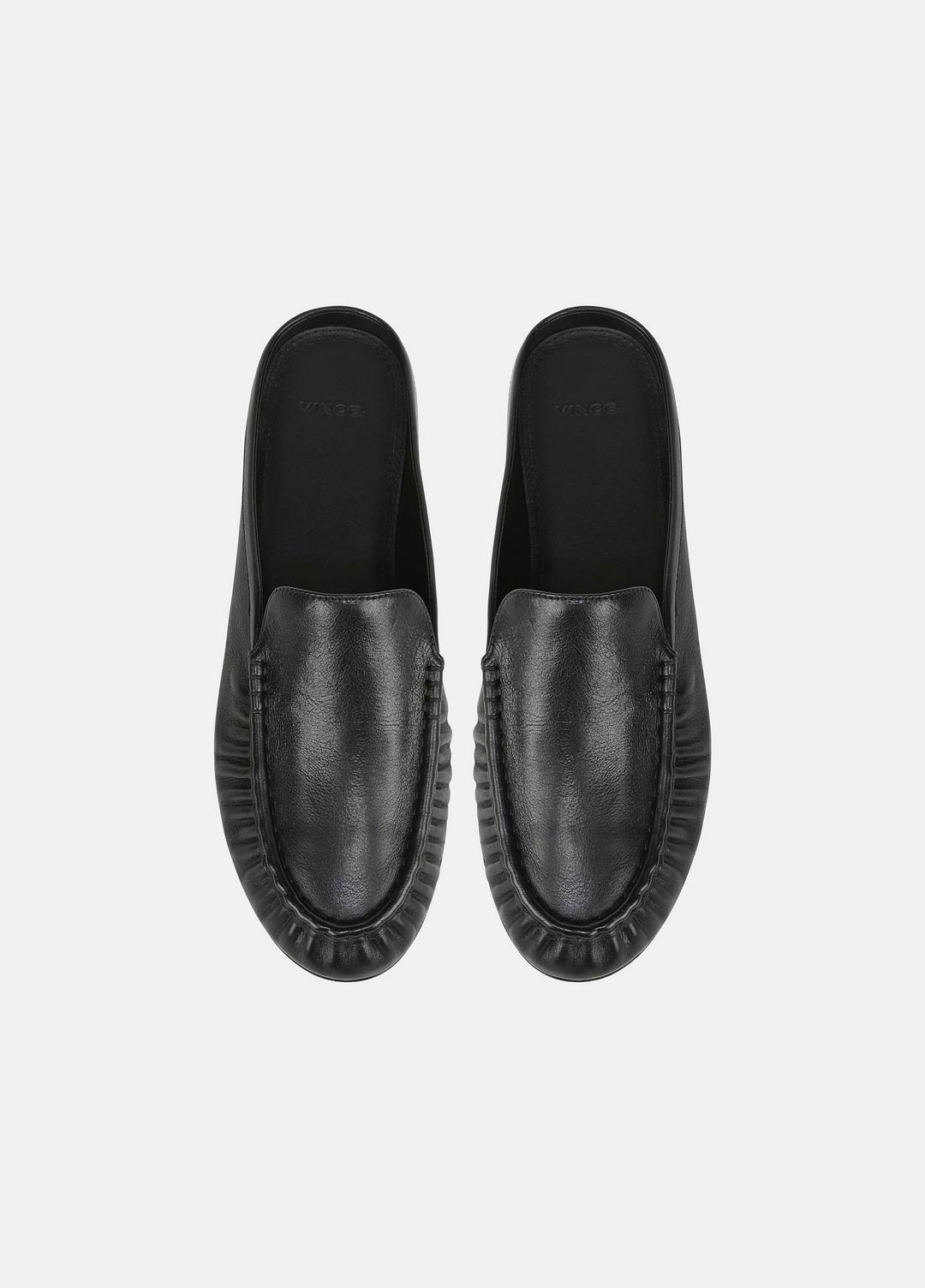 Tevin Leather Mule in Loafers & Flats - BLACK