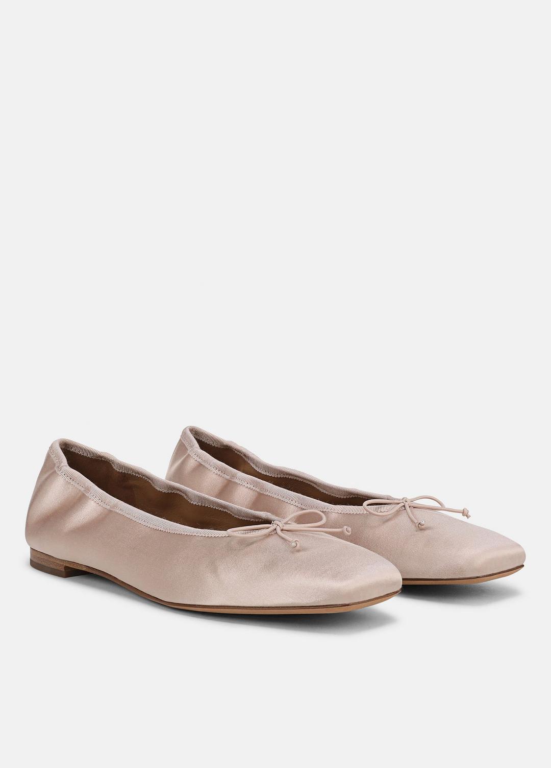 Darla Satin Ballet Flat in Loafers & Flats - CASA ROSA