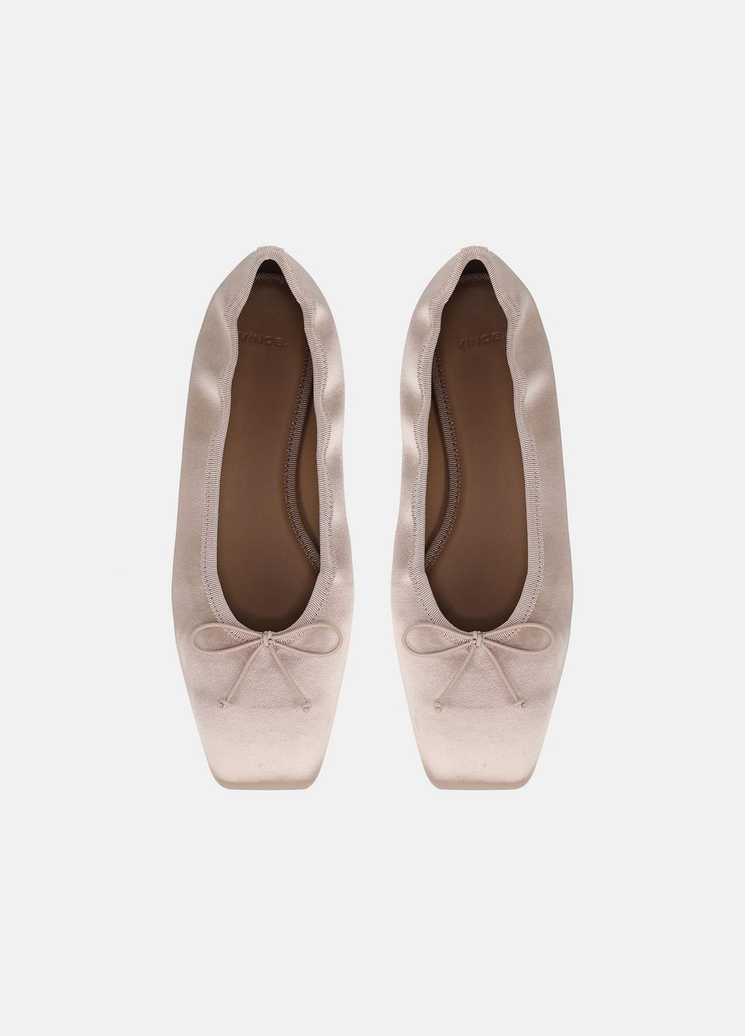 Darla Satin Ballet Flat in Loafers & Flats - CASA ROSA