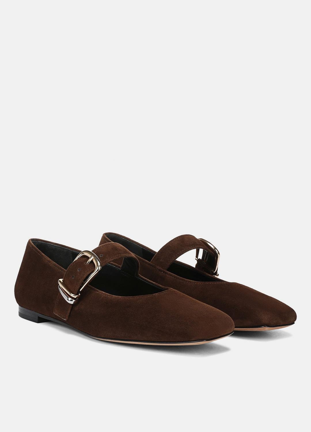 Daniela Suede Mary Jane Flat in Loafers & Flats - CLOVE