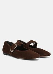 Daniela Suede Mary Jane Flat in Loafers & Flats - CLOVE