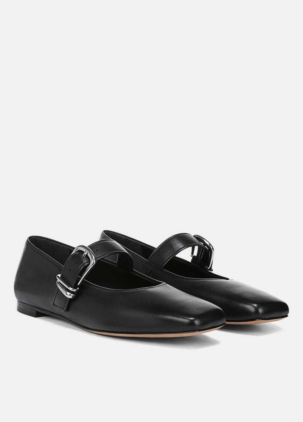 Daniela Leather Mary Jane Flat in Loafers & Flats - BLACK