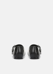 Daniela Leather Mary Jane Flat in Loafers & Flats - BLACK