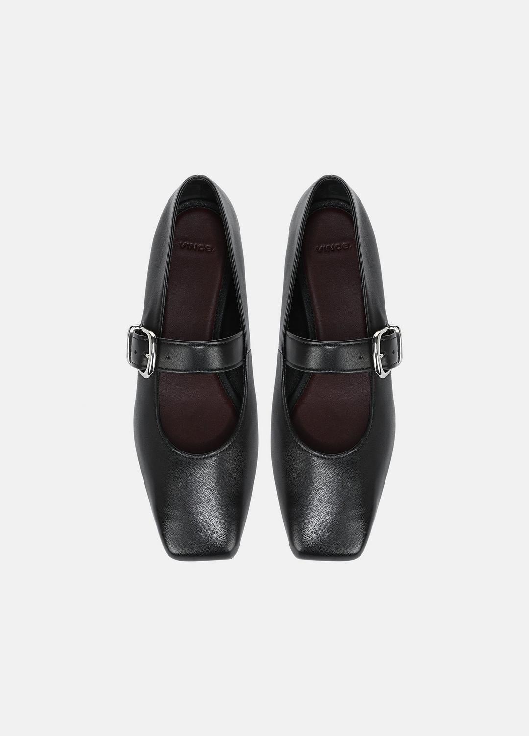 Daniela Leather Mary Jane Flat in Loafers & Flats - BLACK