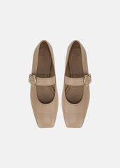 Daniela Leather Mary Jane Flat in Loafers & Flats - WARM ALMOND