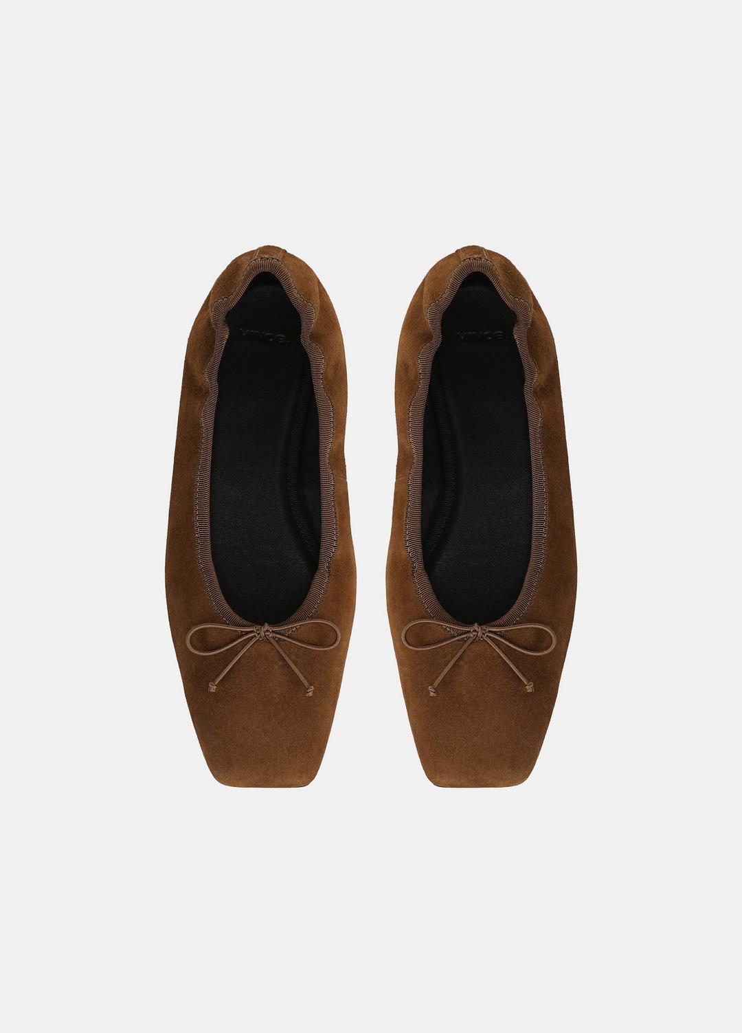 Darla Suede Ballet Flat in Loafers & Flats - ELMWOOD