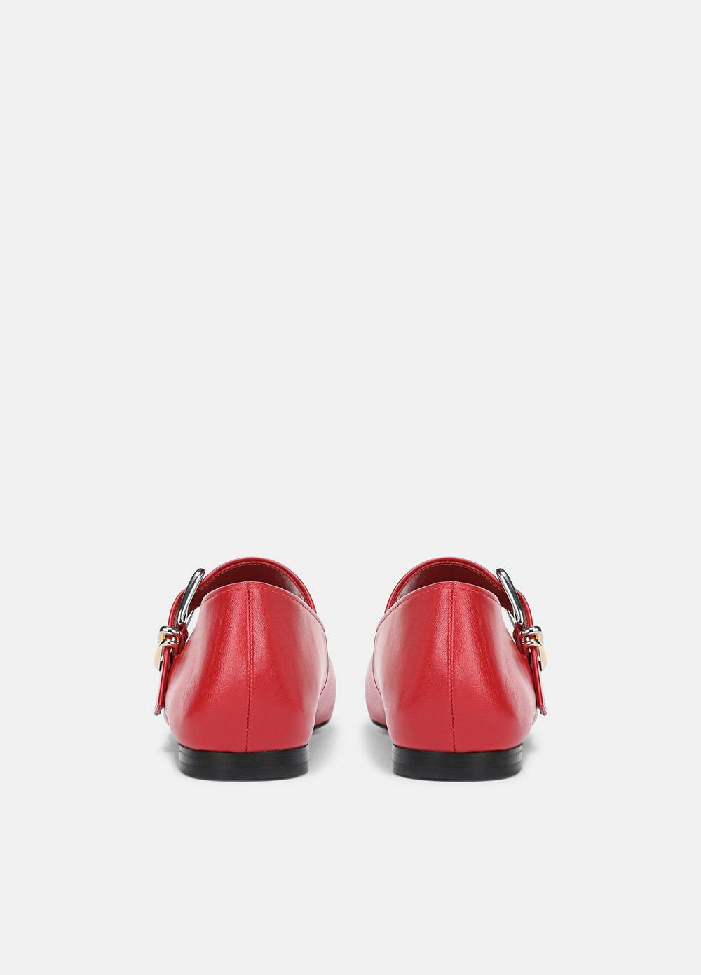 Daniela Leather Mary Jane Flat in Loafers & Flats - CRIMSON