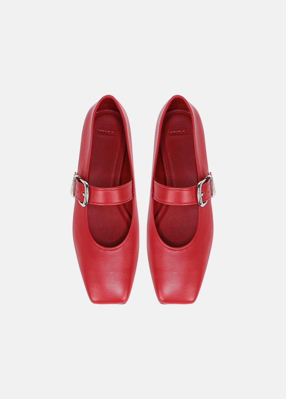 Daniela Leather Mary Jane Flat in Loafers & Flats - CRIMSON