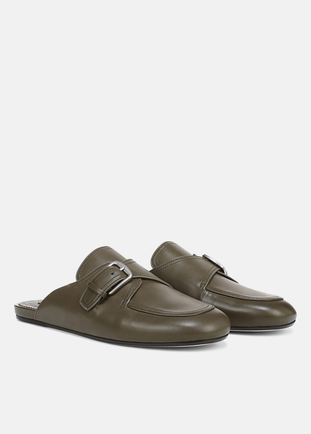 Minetta Leather Loafer Mule in Loafers & Flats - MILITARE