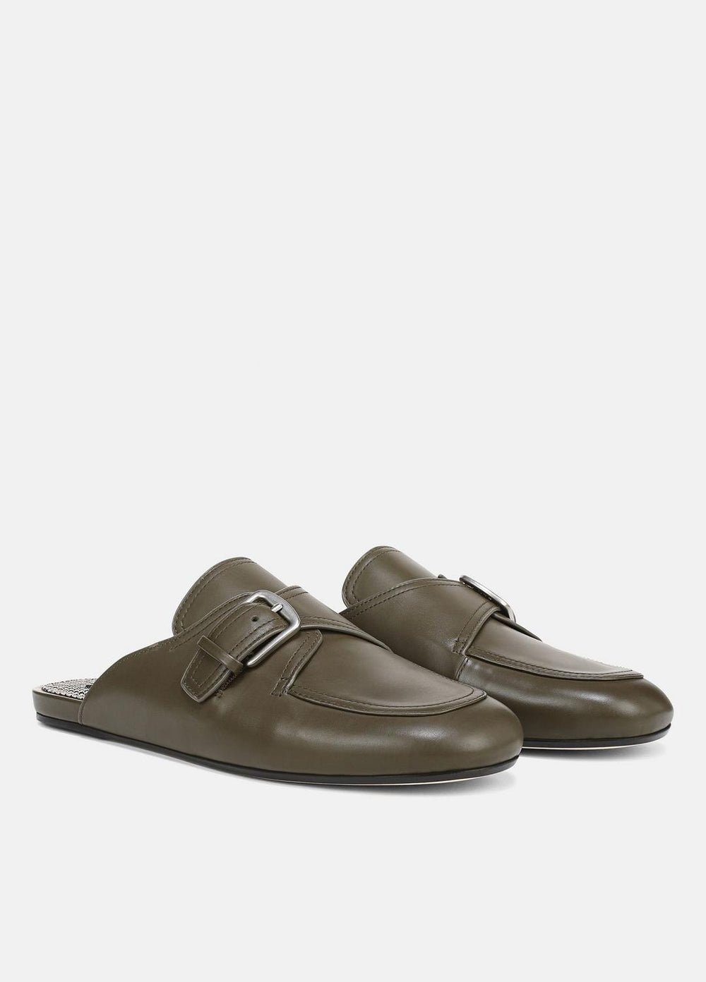 Minetta Leather Loafer Mule in Loafers & Flats - MILITARE