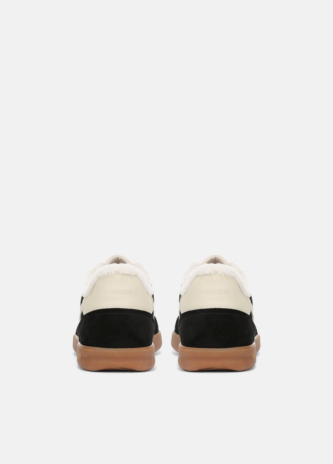 Oasis Suede & Shearling Sneaker in Sneakers - BLACK