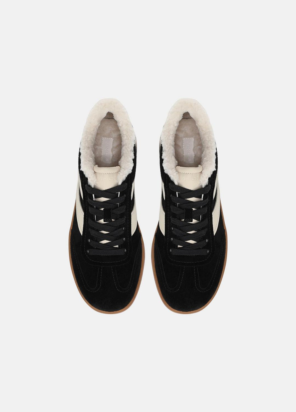 Oasis Suede & Shearling Sneaker in Sneakers - BLACK