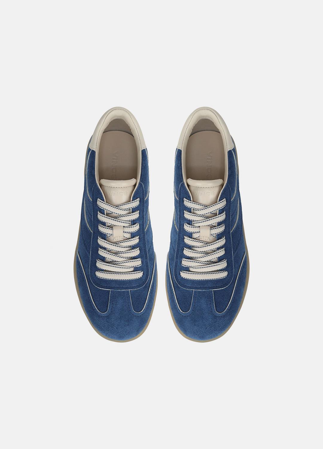 Oasis Contrast-Edge Suede Sneaker in Sneakers - INDIGO/FLAX