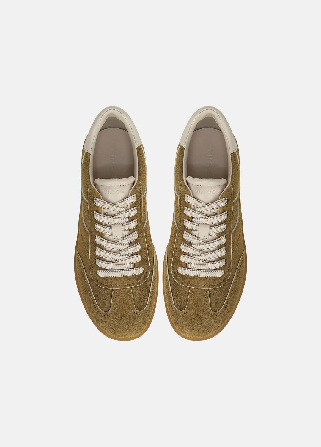 Oasis Contrast-Edge Suede Sneaker in Sneakers - OLIVEWOOD/FLAX