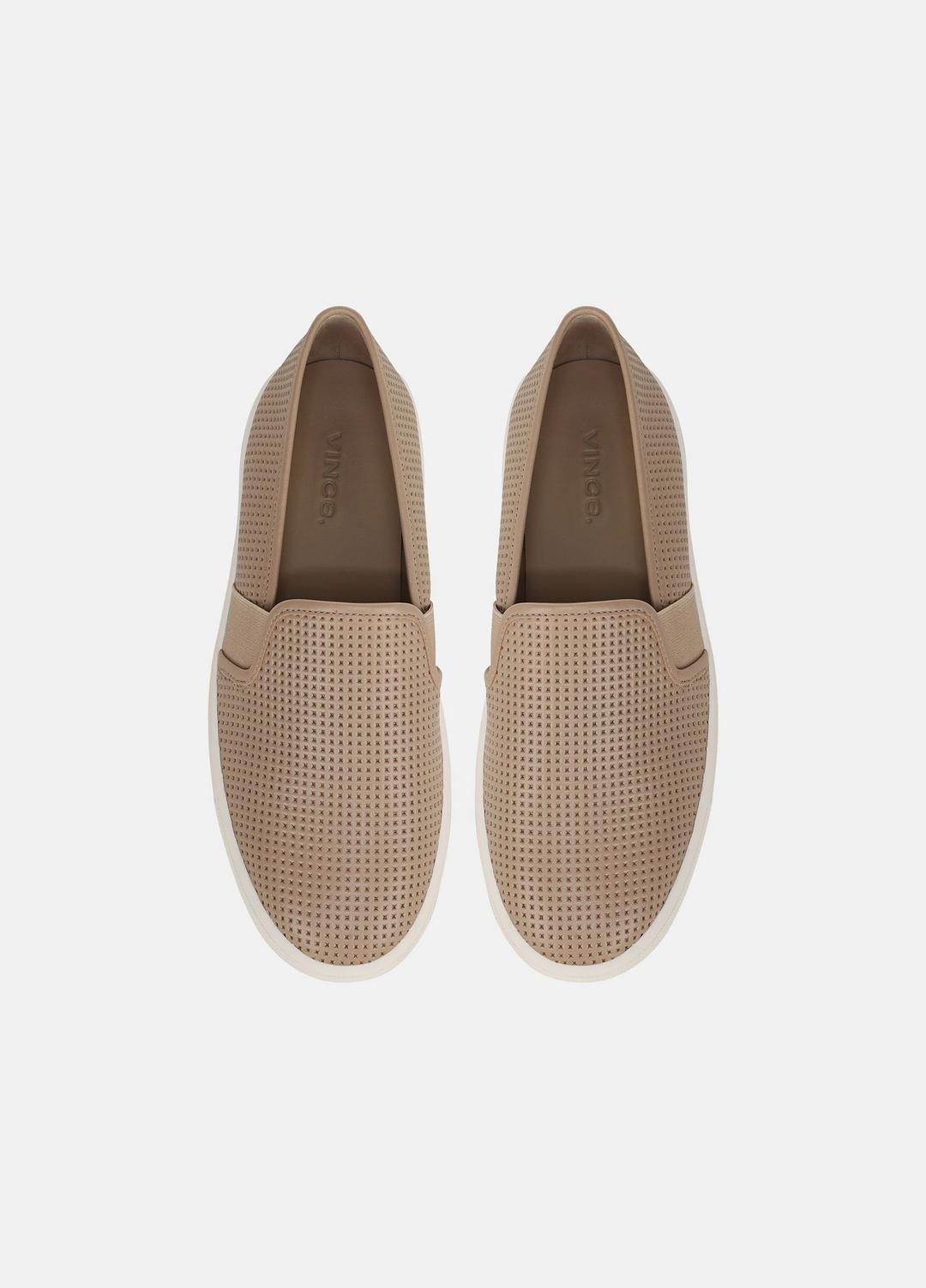 Blair Perforated Leather Sneaker in Sneakers - WARM ALMOND