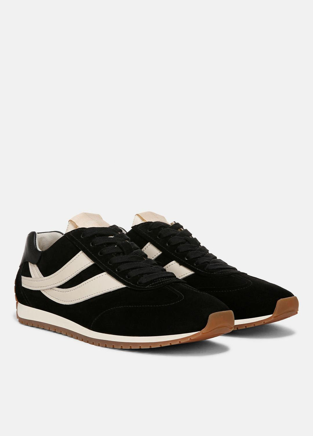 Oasis Suede and Leather Runner Sneaker in Sneakers - BLACK