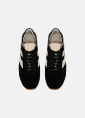 Oasis Suede and Leather Runner Sneaker in Sneakers - BLACK
