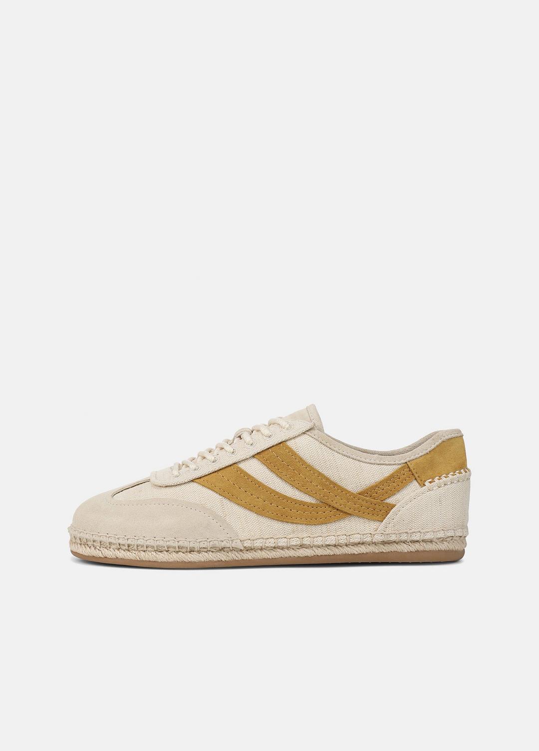 Oasis Linen & Leather Espadrille Sneaker in Sneakers - MOONLIGHT/GOLDEN DESERT