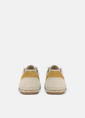 Oasis Linen & Leather Espadrille Sneaker in Sneakers - MOONLIGHT/GOLDEN DESERT