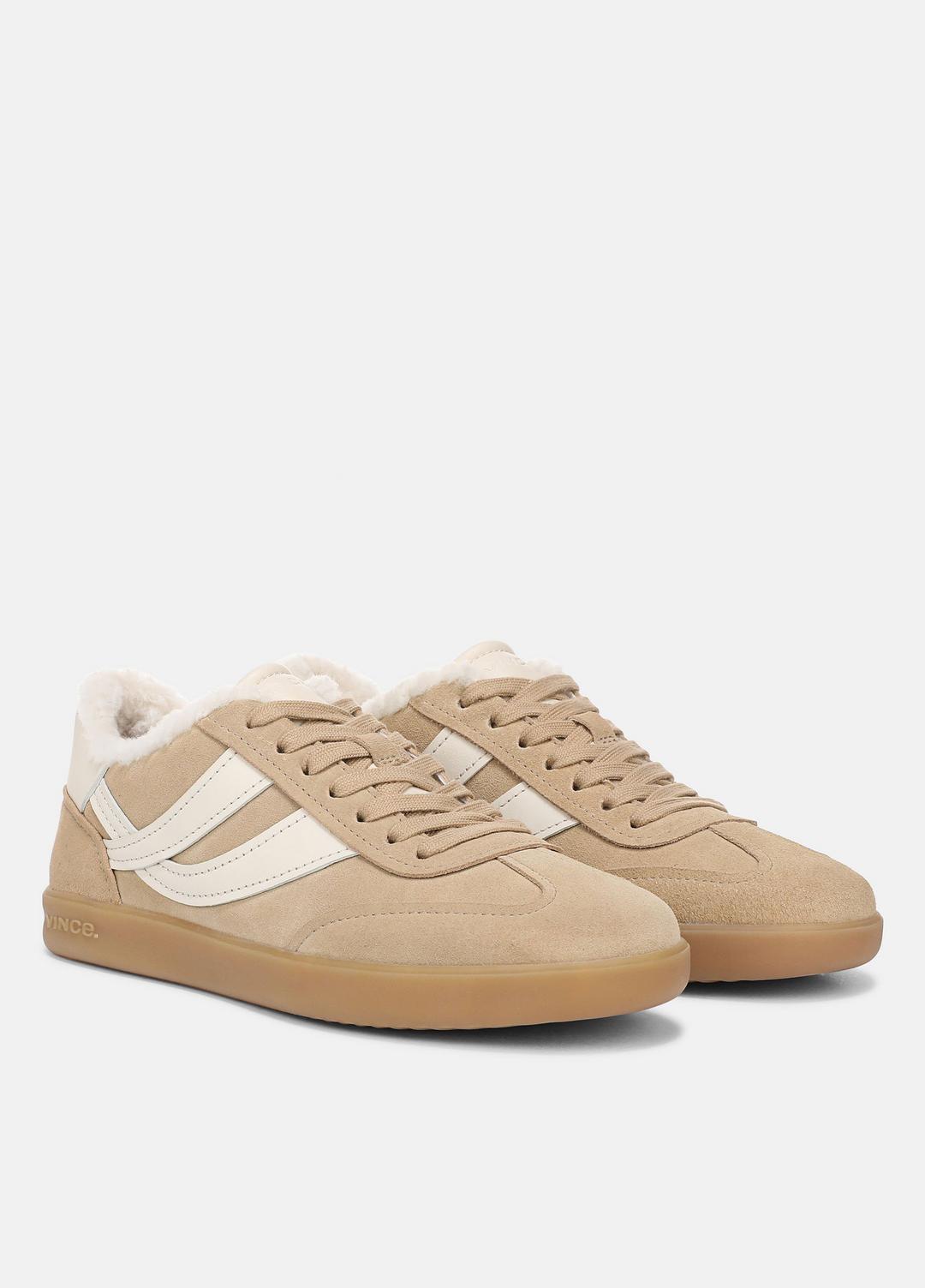 Oasis Suede & Shearling Sneaker in Sneakers - SAND TRAIL