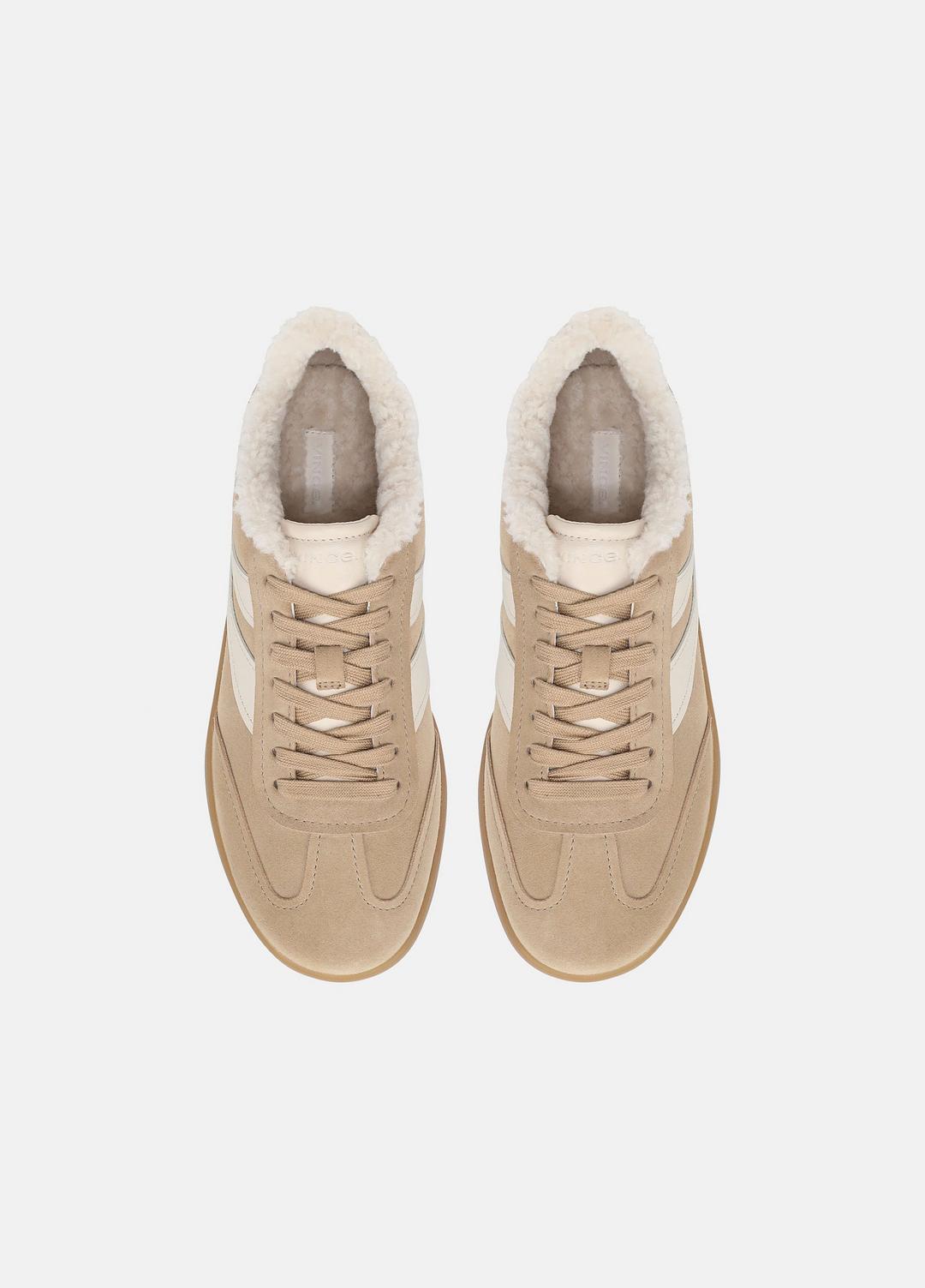 Oasis Suede & Shearling Sneaker in Sneakers - SAND TRAIL