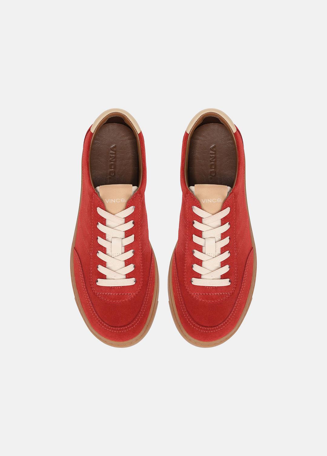 Palm Suede Sneaker in Sneakers - POPPY RED
