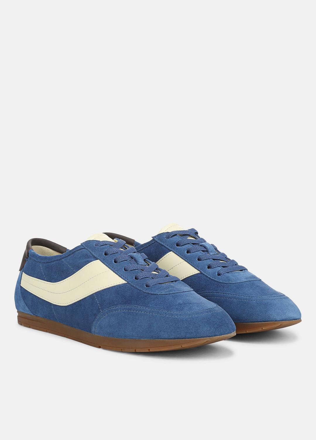 LA Suede & Leather Runner Sneaker in Sneakers - INDIGO/STRAW SEED