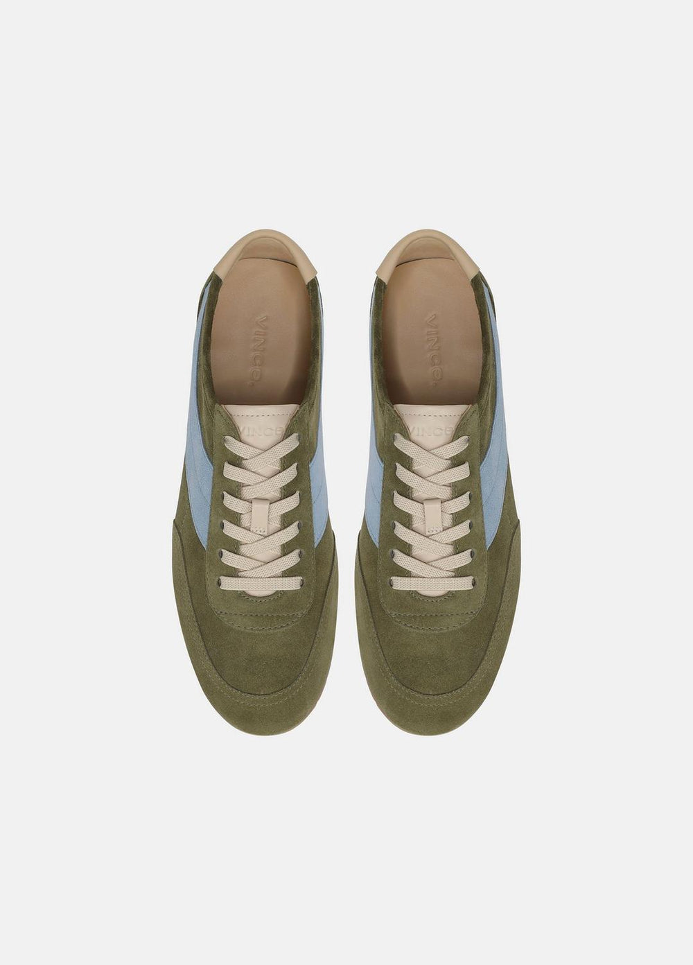 LA Suede & Leather Runner Sneaker in Sneakers - LODEN GREEN/GLACIAL BLUE