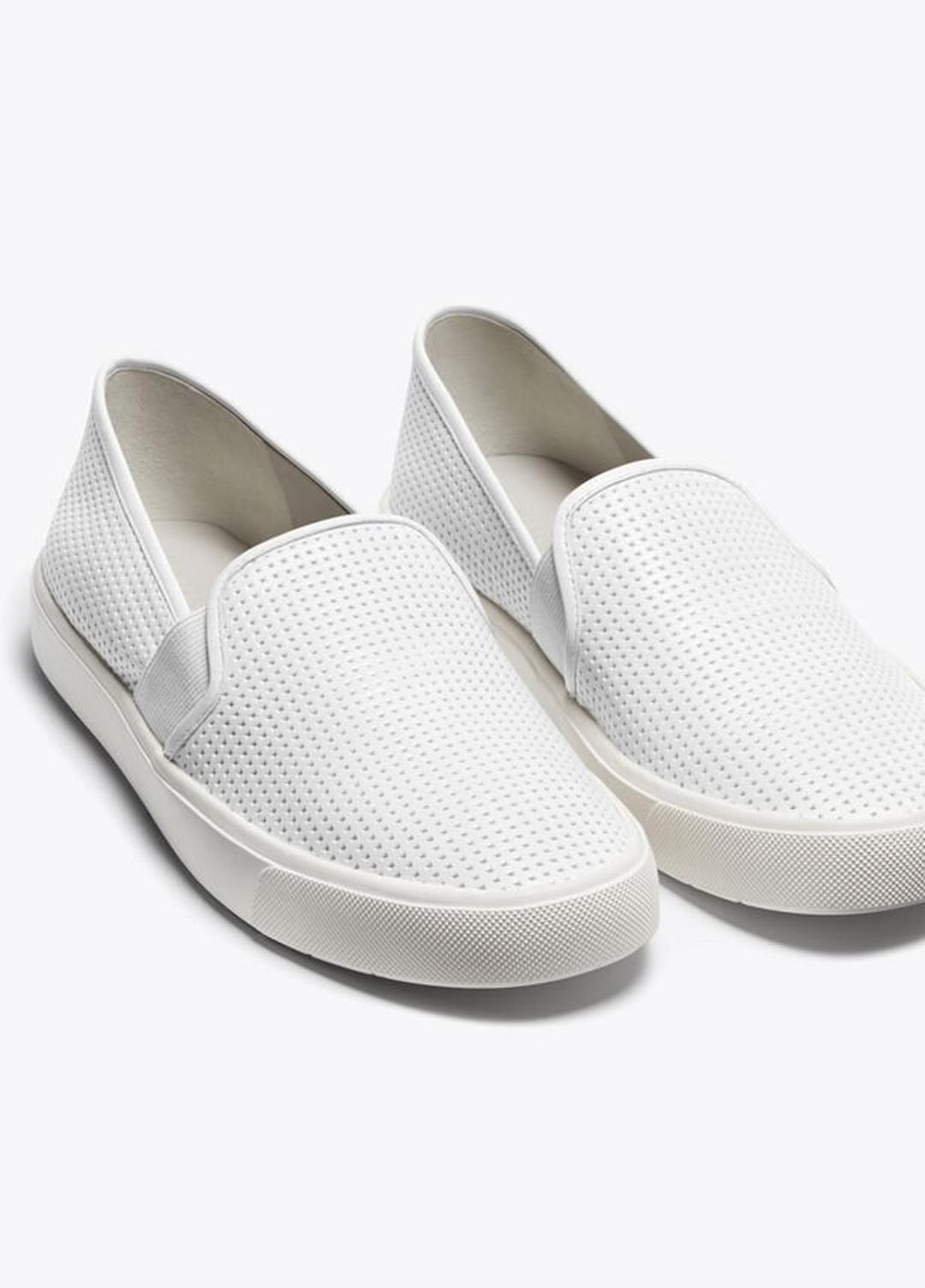 Women's Blair Perforated Leather Sneakers - WHITE