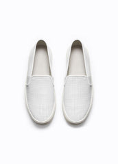Women's Blair Perforated Leather Sneakers - WHITE