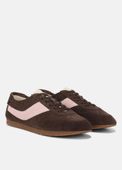 LA Suede & Leather Runner Sneaker in Sneakers - DARK MOCHA/ROSEWATER