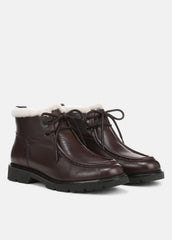 Sierra Shearling-Lined Lug-Sole Boot in Boots - CHILI BROWN