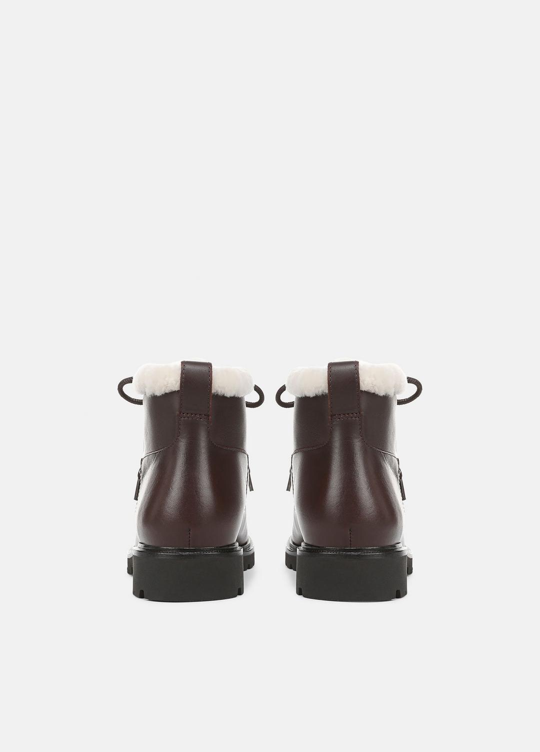 Sierra Shearling-Lined Lug-Sole Boot in Boots - CHILI BROWN