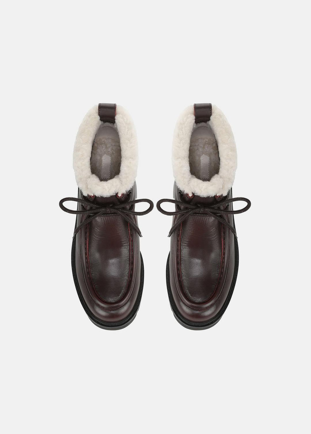 Sierra Shearling-Lined Lug-Sole Boot in Boots - CHILI BROWN