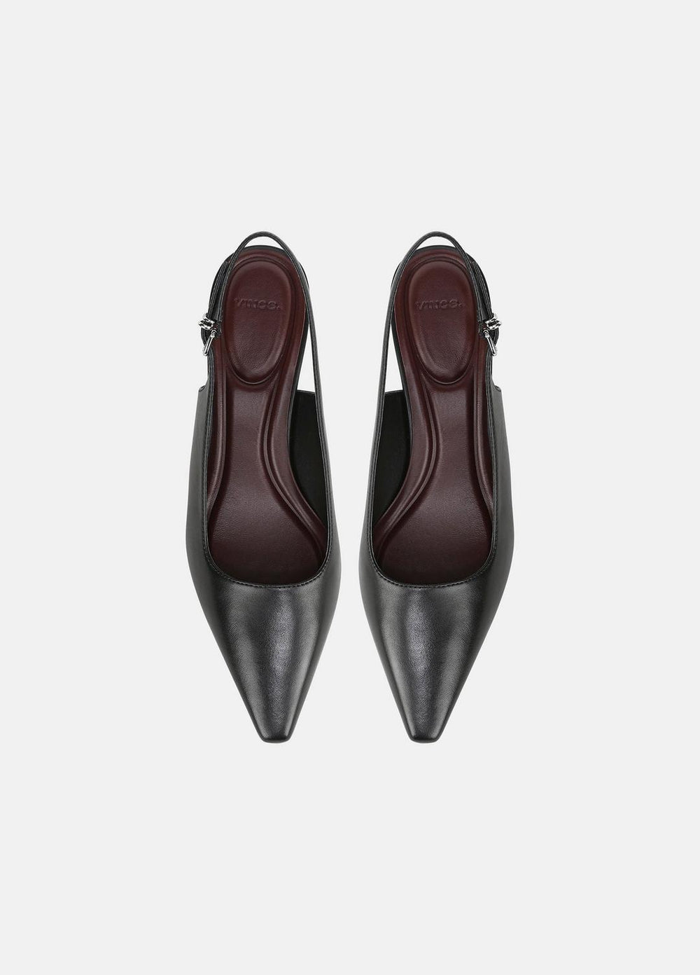 Sabra Leather Slingback Heel in Heels - BLACK