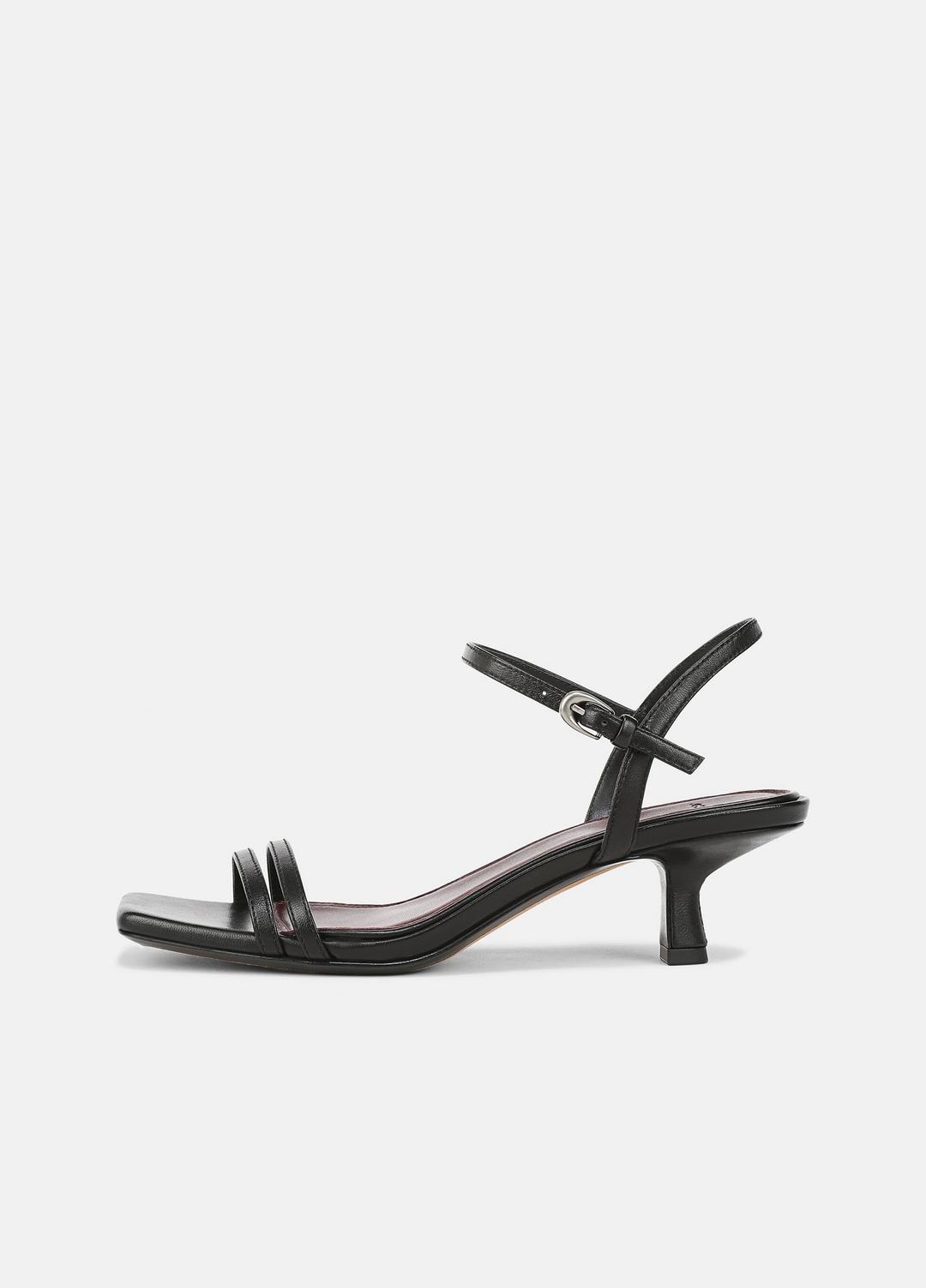 Tilda Leather Heeled Sandal in Heels - BLACK