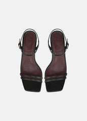 Tilda Leather Heeled Sandal in Heels - BLACK