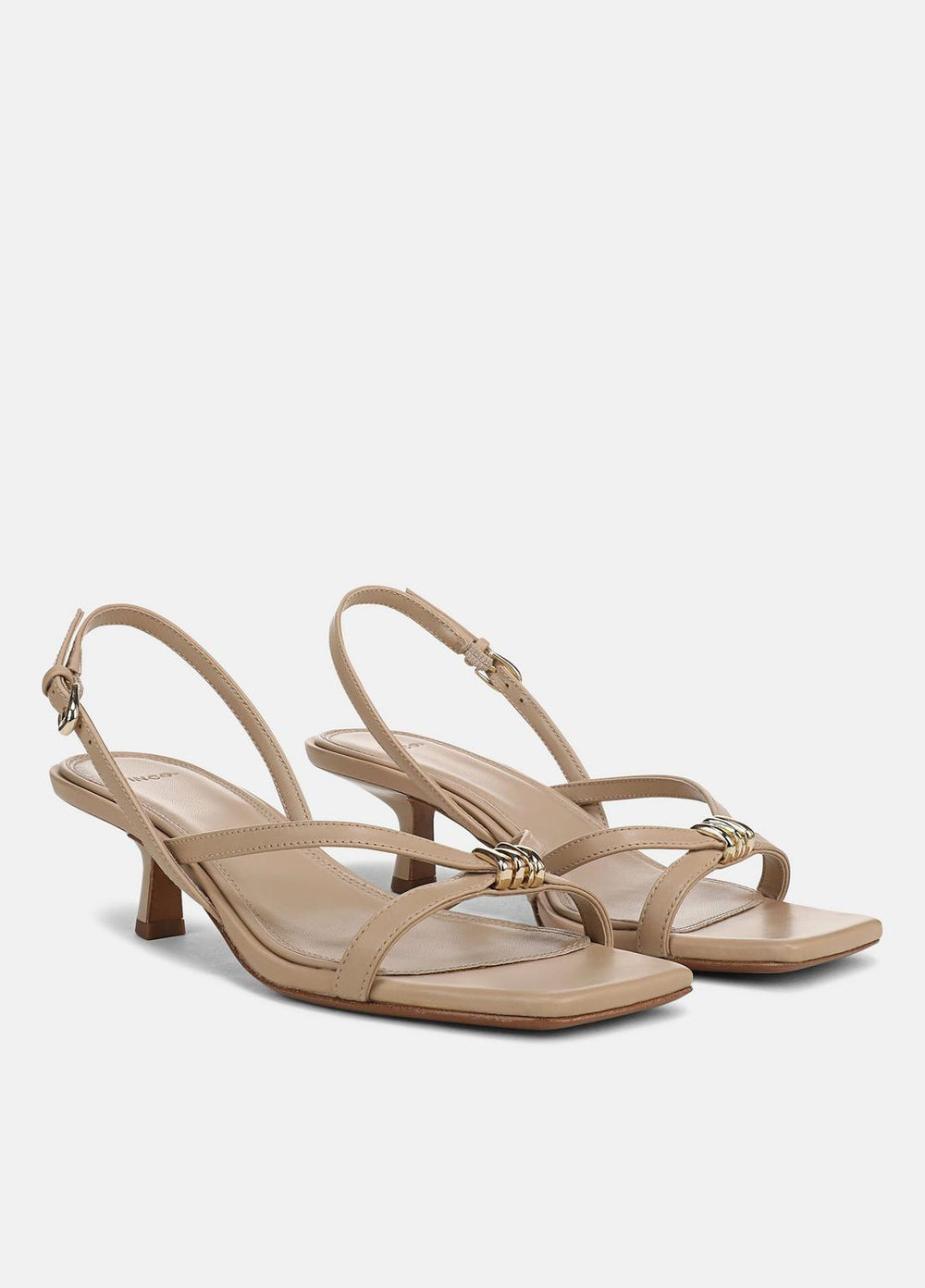 Tali Leather Slingback Sandal in Heels - WARM ALMOND