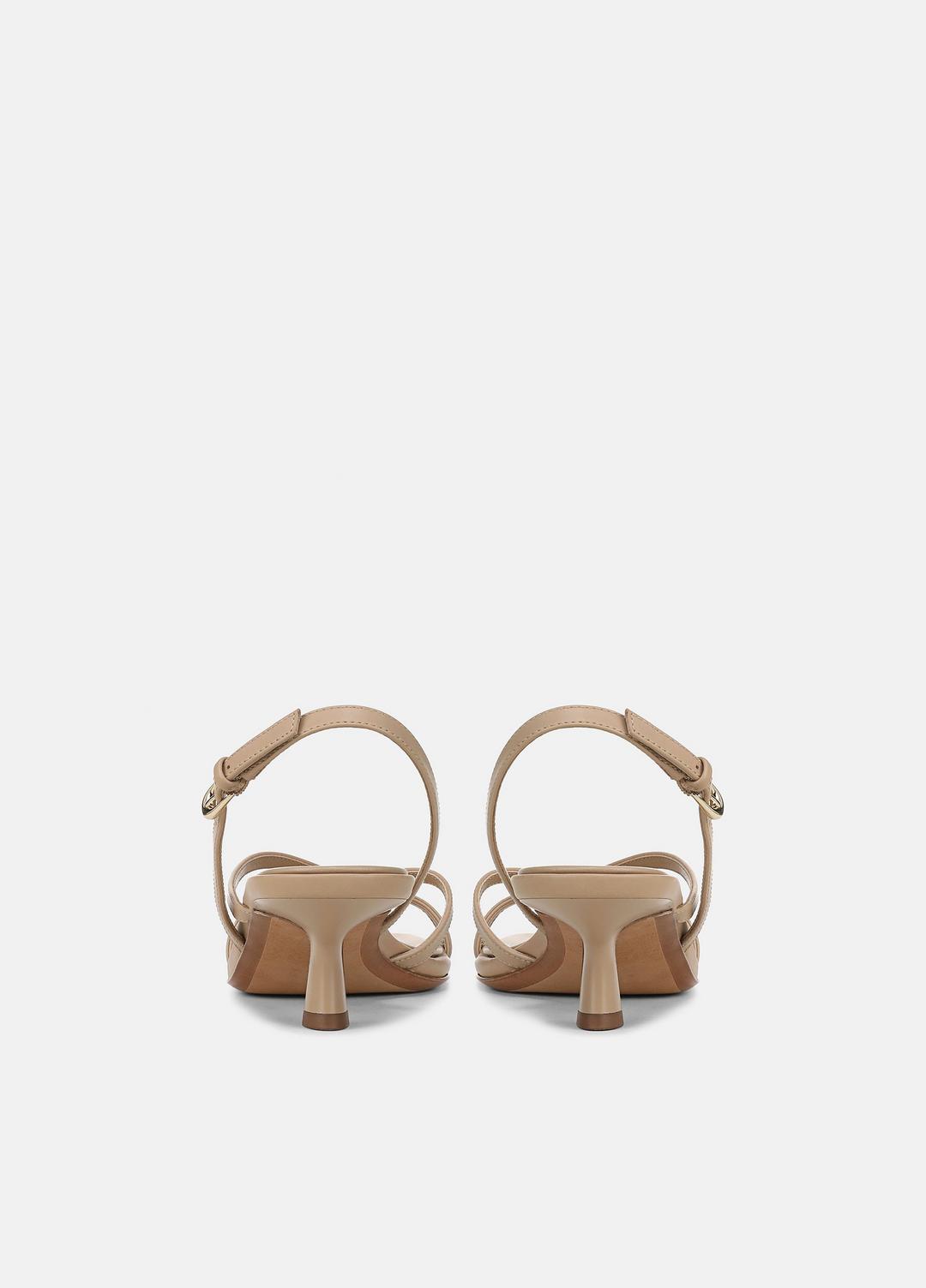 Tali Leather Slingback Sandal in Heels - WARM ALMOND